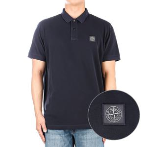 [스톤아일랜드] (10152SC67 A0020) 남성 로고 카라 반팔 티셔츠