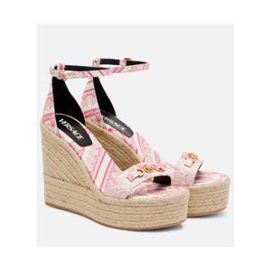 베르사체 Medusa 95 레더 에스파드리유 웨지 슈즈 P01055279