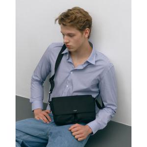 JUBA5F946BK[삭형콜라보][ROGAN] 로건 블랙 나일론 플랩형 크로스