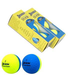 스릭슨 Q큐스타 디바이드 반반 무광 골프공 6구 엘로우블루