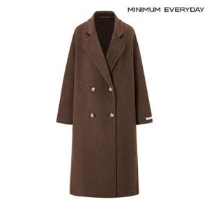 [백화점]미니멈 에브리데이 더블 버튼 카라넥 오버핏 롱 울 블렌드 코트 (EB4JH007D)