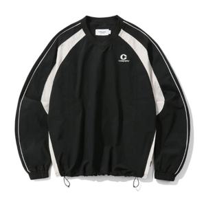 코드그라피 로고 배색 테크 브이넥 맨투맨 BB CBDFUWM503 BK DW IP