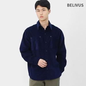 빌리버스 남성 간절기 미니멀 오버핏 코튼 코듀로이 캐주얼 셔츠 자켓 BYHT014