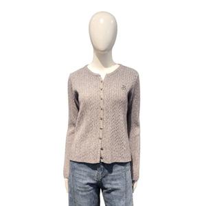 [페이지플린]꽈배개 트임 자수 니트 가디건 F5DCA001A