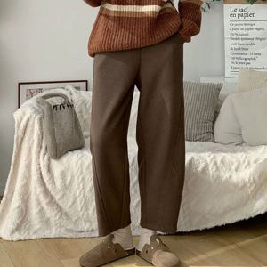 뒷밴딩 절개라인 모직 팬츠_RE3SP010