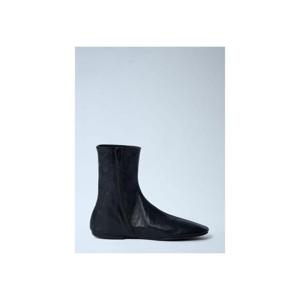 25 FW 드리스반노튼 여성 레더 앵클 부츠 dvn0262029blk