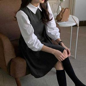 여성 하객룩 플리츠 베스트 원피스 TDN-0278