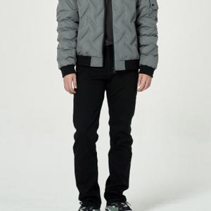 [잠뱅이]남자 블랙 오비안밴드 노멀워싱 일자IH핏 데님 AN4DIH80