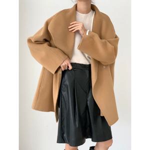 [헤레이스](메리노울100%)숄카라 핸드메이드 코트_YMSH25FW214