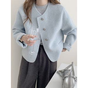 [헤레이스](울100%)라운드 울 핸드메이드 자켓_YMSH25FW209