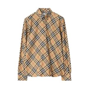 25FW Burberry ROAN RELAXED 핏 체크 코튼 FLANNEL 셔츠 8115497SAND TP566085908
