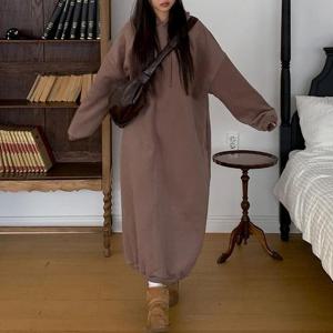 빅사이즈 501 양기모후드박스원피스 DBUT633