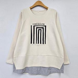 빅사이즈 502 굿라인셔츠레이어드티 DOLT764