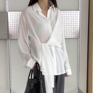 빅사이즈 503 웨이프언발란스끈남방 DGOT949