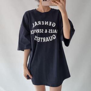 빅사이즈 503 콰터언발루즈라운드티 DNST840