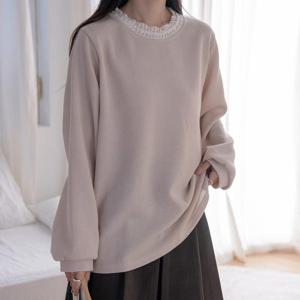 빅사이즈 510 골지레이스폴라니트 DGOV478