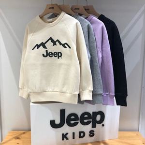 [지프키즈]기본 공용 심플 마운틴 기모 라글란 맨투맨 티셔츠 KM1TSU888GB