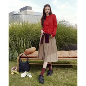 [라코스테공식] 여성 울 플리츠 미디스커트 JF427E-55N DPC