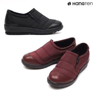 여성용 HT-T551 행텐 방한슬립온 퍼안감 겨울 따뜻한 캐주얼화