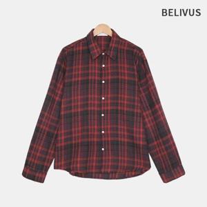 빌리버스 남자 데일리 소프트터치 컬러 코튼 체크 셔츠 남방 레이어드 BRAT128