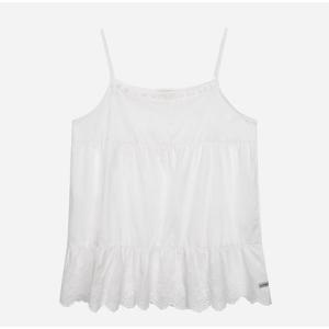 [써스데이아일랜드][여성]펀칭 레이스 레이어드 블라우스(T256MBL143W)