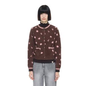 [듀엘]레터링 자카드 니트 가디건 D244KSL044