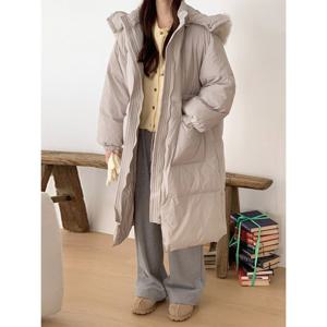 [헤레이스](리얼폭스퍼) 허리 스트링 오리털 패딩_YMSH25FW333