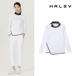 보스케 여성 가을 겨울 골프 배색 지퍼 랩 긴팔 티셔츠 LB251149