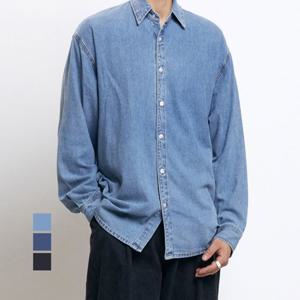 보스케 남자 여성 골프웨어 골프웨어 데님 긴팔 셔츠 LB251265