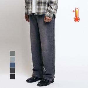 보스케 남자 여성 겨울 골프 기모 뒷밴딩 와이드 데님 팬츠 LB251271