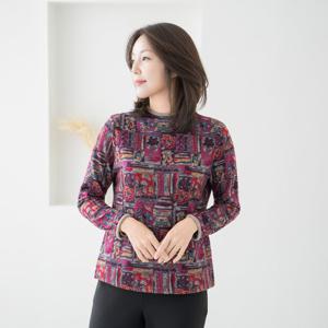 엄마옷 마담4060 기모나염반목티셔츠 중년여성 데일리 -ZTE2511045-