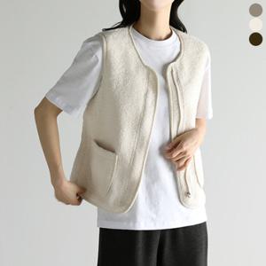 [바네사빈] [S~XL]양털뽀글이 베스트 조끼 v01391