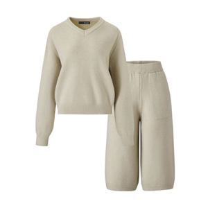 [보니스팍스]데일리 브이넥 니트 밴딩 팬츠 셋업 (XP4OW002L0)