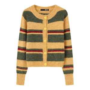 [비엔엑스]컬러 배색 스트라이프 니트 가디건 (BX4CD002L0)