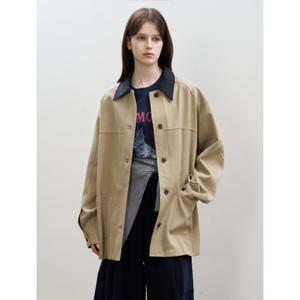 [비엔엑스]카라 배색 버튼업 긴팔 자켓 (BX3JK010L0)