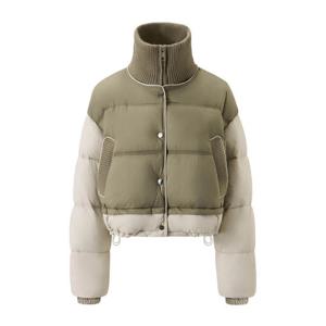 [비엔엑스]니트 집업 레이어드 스트링 패딩 점퍼 (BX4JP018L0)