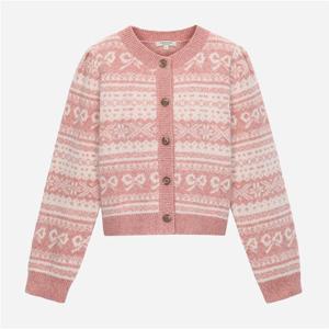 [써스데이아일랜드]리본 자카드 니트 가디건 T258MCD242W