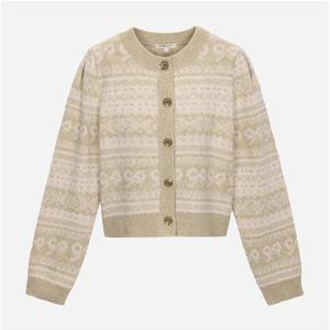 [써스데이아일랜드]리본 자카드 니트 가디건 T258MCD241W