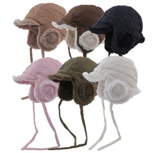 퀼팅 끈 귀달이 털 방한모 따뜻한 남자 여자 겨울 방풍 귀마개 모자/AN-K105