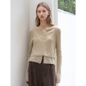 [위시드]뷔스티에 레이어드 긴팔 가디건 (WICCCD009)