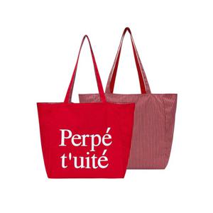 [위시드]레터링 리버시블 숄더 에코백 (WICBBG024)