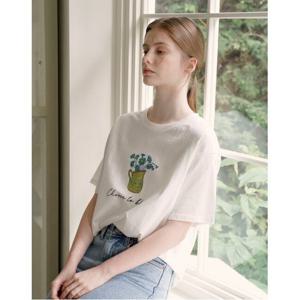 [위시드]썸머 라운드넥 프린팅 반팔 티셔츠 (WICBTS042)