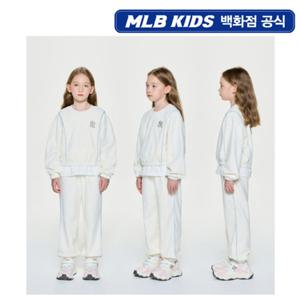 [MLB키즈PG] 스포티브 베이직 여아 벨벳 아동 맨투맨세트 7FS2B0856-50IVS