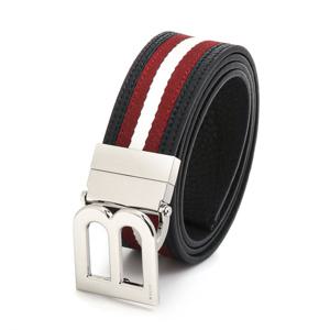 발리 B 로고 35 양면 벨트 블랙레드 MBB04G SI061 I946P