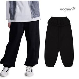 [에꼴리에]여자 겨울신상 2단프릴 와이드조거바지(25D0292)