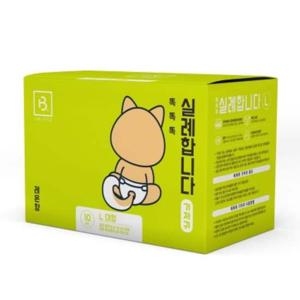 브리더랩 똑똑똑 실례합니다 기저귀 L 대형 10매입 강아지배변 강아지화장실 강아지패드 강아지매트 강아지트레이 강아지배변판 강아지배변봉투