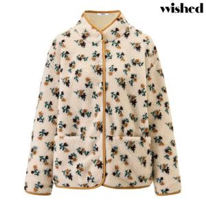 [위시드]플라워 리버시블 스냅 버튼 시어링 양털 자켓 (WICDJK015)