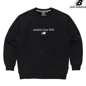 뉴발란스 NBNCC21023-BK 에센셜 레터로고 맨투맨 남녀공용 긴팔티