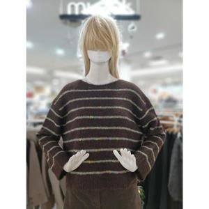 무자크 세이브존09 배색  심플 숏 니트티 MP9WKT21