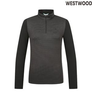 [웨스트우드]여성 겨울 잔 스트라이프 기모 집업셔츠 WO4WTTS336